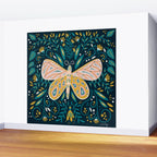 Butterfly Symmetry - Teal Palette Wall Mural Gallery Image 2