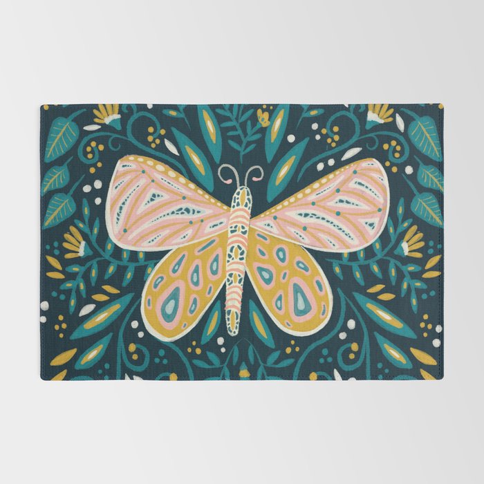 Butterfly Symmetry - Teal Palette Rug Gallery Image 2
