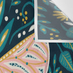 Butterfly Symmetry - Teal Palette Wall Tapestry Gallery Image 3