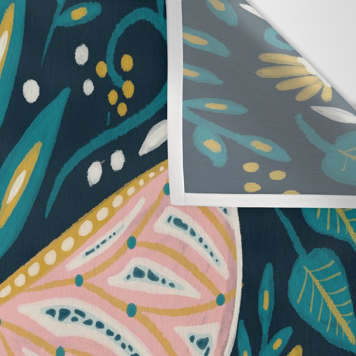 Butterfly Symmetry - Teal Palette Wall Tapestry Gallery Image 3