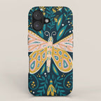 Butterfly Symmetry - Teal Palette iPhone Case Gallery Image 1