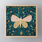 Butterfly Symmetry - Teal Palette Mini Art Print Gallery Image 1