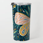 Butterfly Symmetry - Teal Palette Travel Mug Gallery Image 3