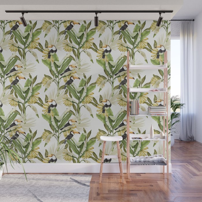 Toucans in Banana Plantation N Wall Mural Gallery Image 1