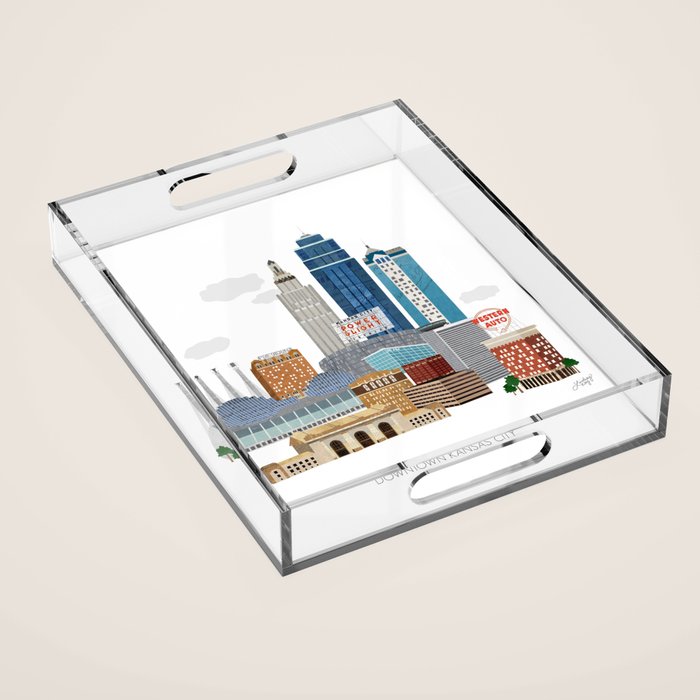Kansas City Skyline Acrylic Tray Gallery Image 1