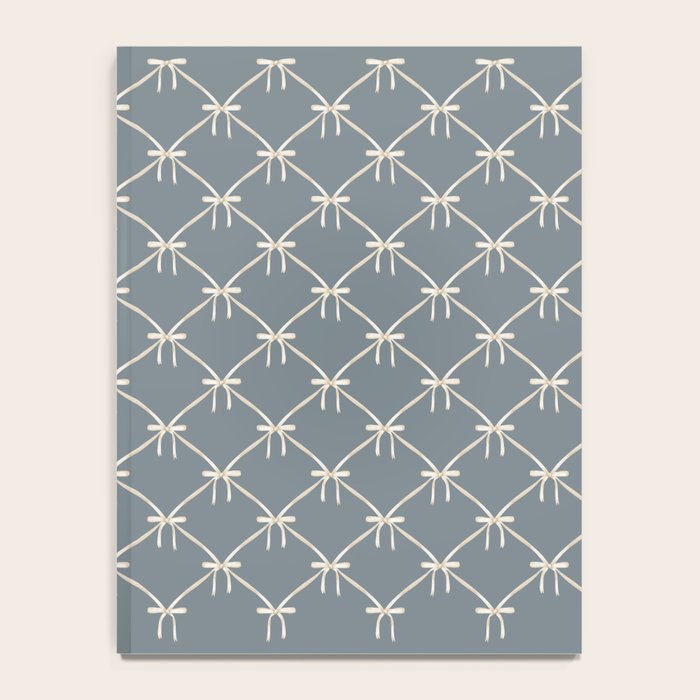 Bows & Ribbons Pattern LXI Neutral Grey Notebook Gallery Image 4