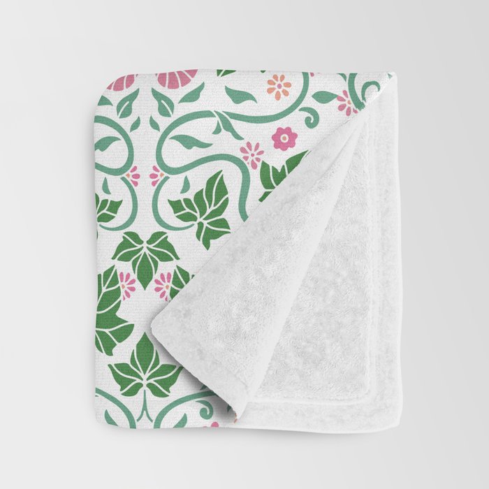 Pink Ivy Throw Blanket Gallery Image 3