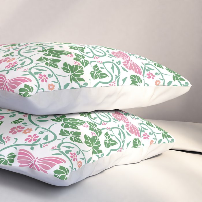 Pink Ivy Pillow Sham Gallery Image 3