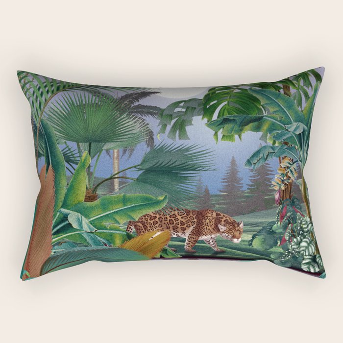 Leopard Jungle Rectangular Pillow Gallery Image 1