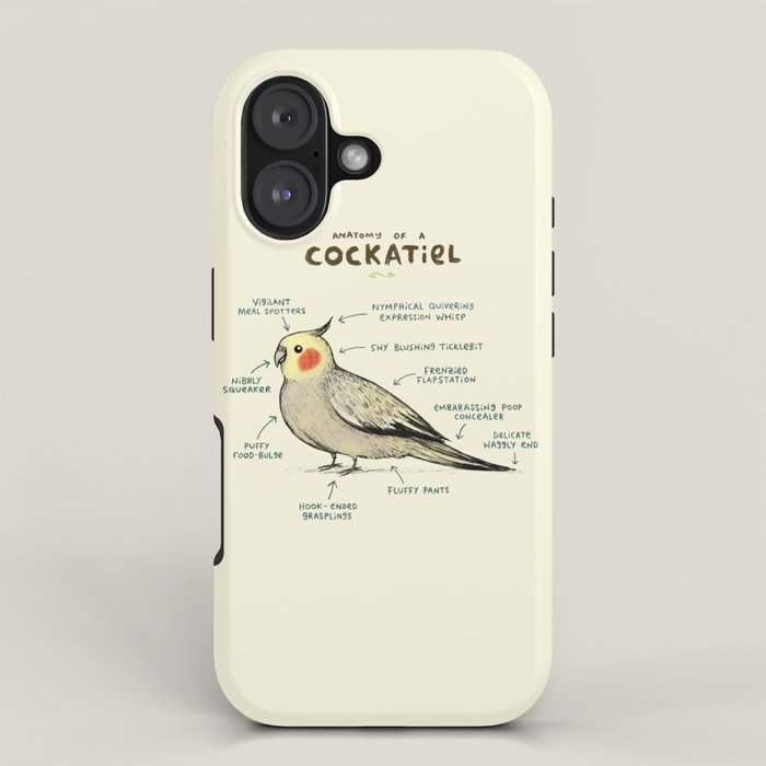 Anatomy of a Cockatiel iPhone Case Gallery Image 1