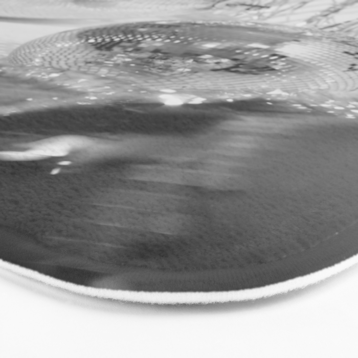 Disco Balls | Glitter Party Photo Art Print | Black & White 70s Sparkle Photography Bath Mat Gallery Image 3