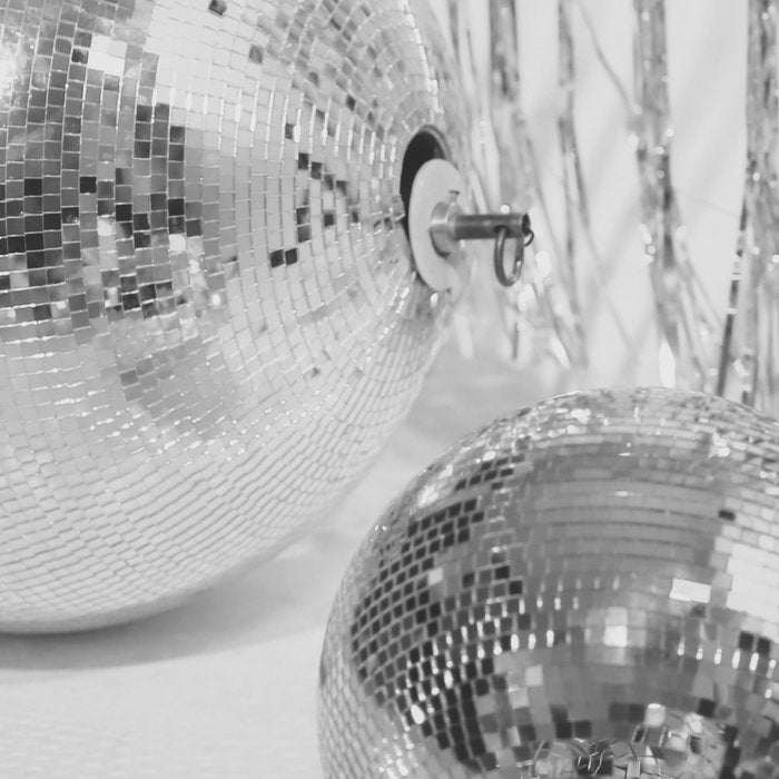 Disco Balls | Glitter Party Photo Art Print | Black & White 70s Sparkle Photography Coffee Mug Gallery Image 2