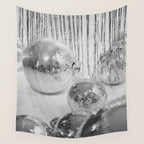 Disco Balls | Glitter Party Photo Art Print | Black & White 70s Sparkle Photography Wall Tapestry Gallery Image 4