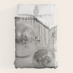 Disco Balls | Glitter Party Photo Art Print | Black & White 70s Sparkle Photography Duvet Cover Gallery Image 6