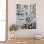 Disco Balls | Glitter Party Photo Art Print | Black & White 70s Sparkle Photography Wall Tapestry Gallery Image 2