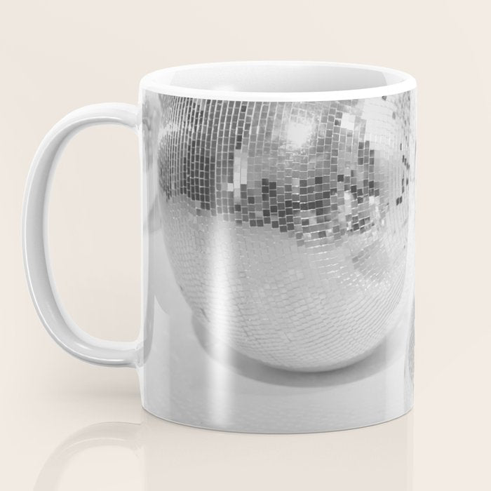 Disco Balls | Glitter Party Photo Art Print | Black & White 70s Sparkle Photography Coffee Mug Gallery Image 3