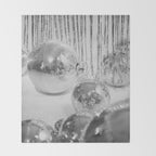 Disco Balls | Glitter Party Photo Art Print | Black & White 70s Sparkle Photography Throw Blanket Gallery Image 2