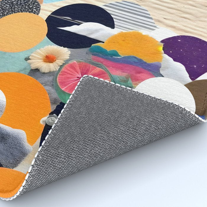 A Fantastic Journey, Graphic Collage Eclectic, Cutout Pop Art Contemporary, Snow Mountain Winter Textures Patterns, Geometric Digital Rug Gallery Image 4