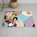 A Fantastic Journey, Graphic Collage Eclectic, Cutout Pop Art Contemporary, Snow Mountain Winter Textures Patterns, Geometric Digital Rug Gallery Image 1