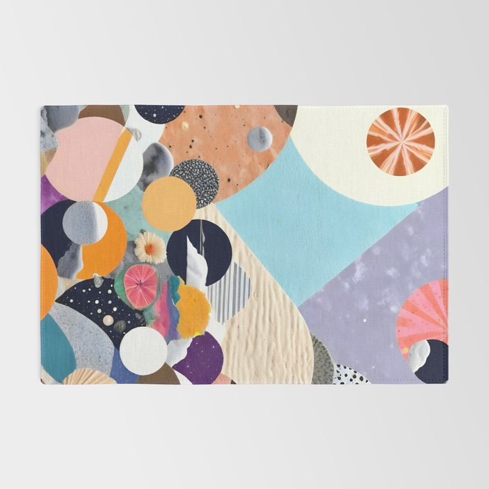 A Fantastic Journey, Graphic Collage Eclectic, Cutout Pop Art Contemporary, Snow Mountain Winter Textures Patterns, Geometric Digital Rug Gallery Image 2