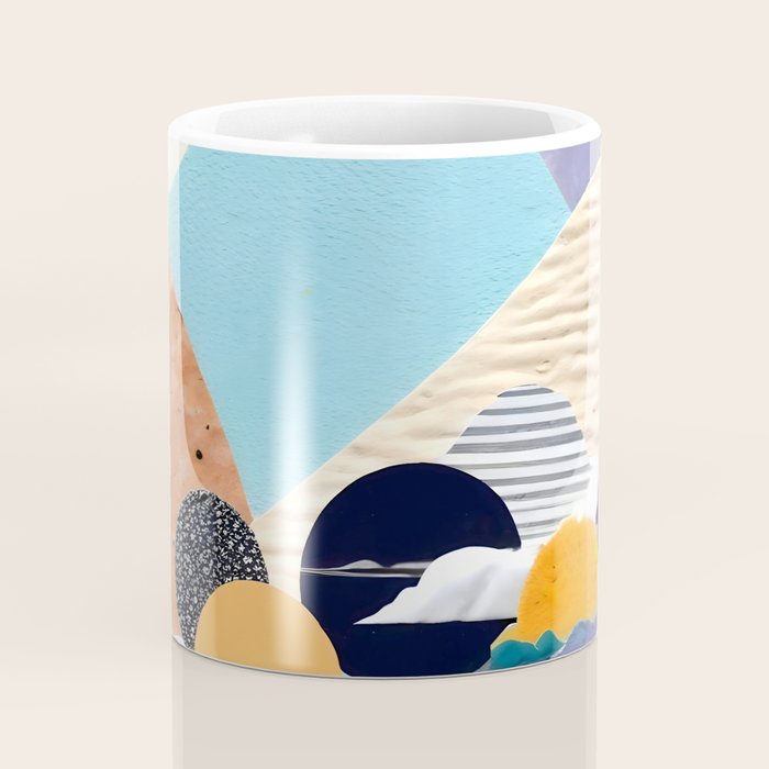 A Fantastic Journey, Graphic Collage Eclectic, Cutout Pop Art Contemporary, Snow Mountain Winter Textures Patterns, Geometric Digital Coffee Mug Gallery Image 4