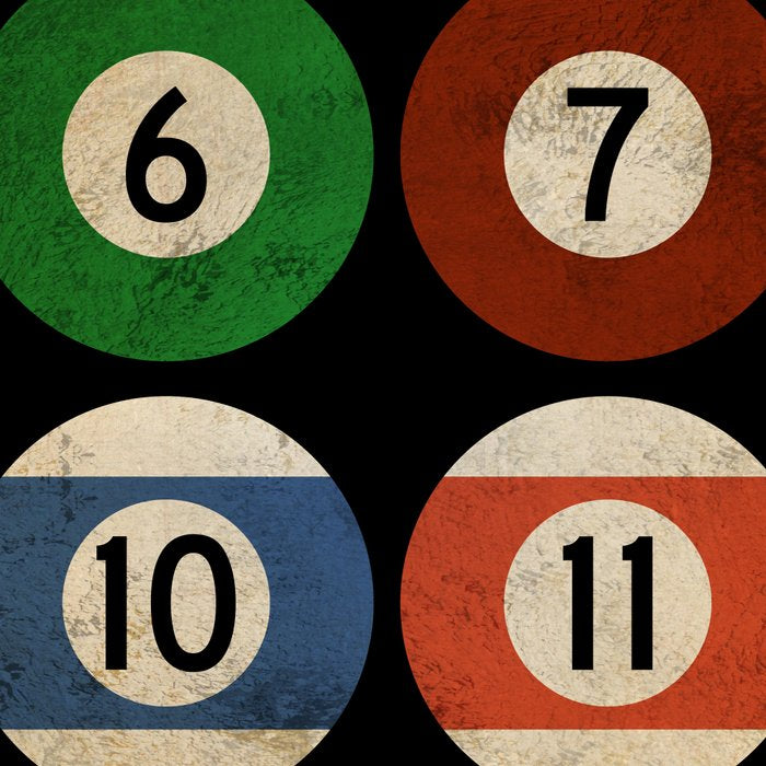 Billiards balls colorful man cave game room numerals art Coffee Mug Gallery Image 2