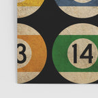 Billiards balls colorful man cave game room numerals art Poster Gallery Image 3