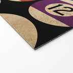 Billiards balls colorful man cave game room numerals art Welcome Mat Gallery Image 2