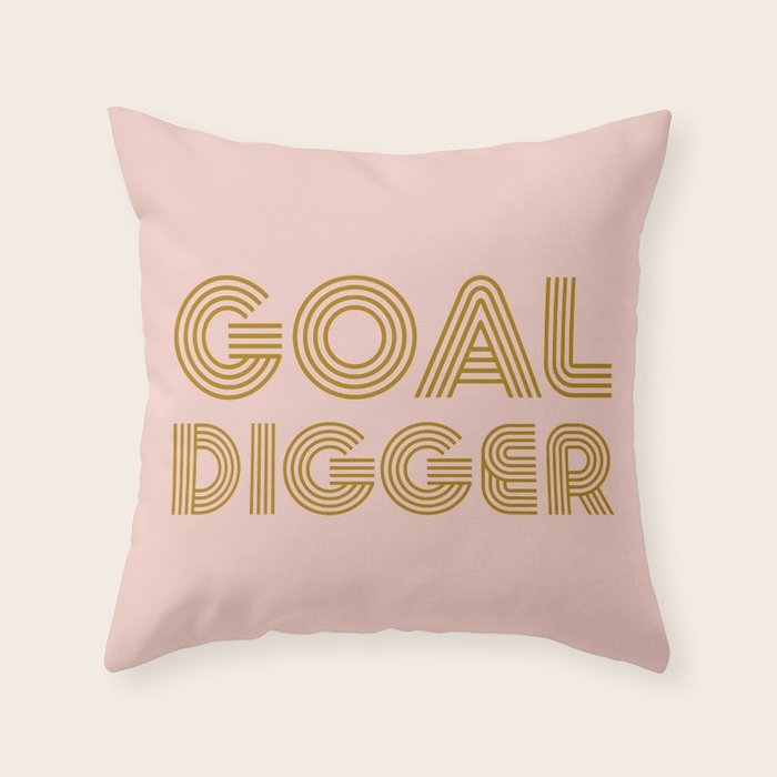 Goal Digger Throw Pillow Gallery Image 1