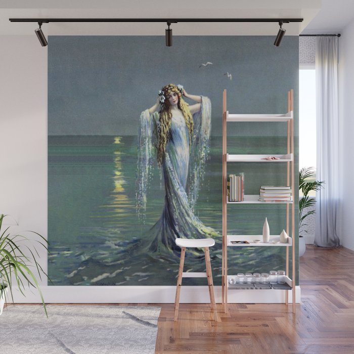 Vintage Mermaid Wall Mural