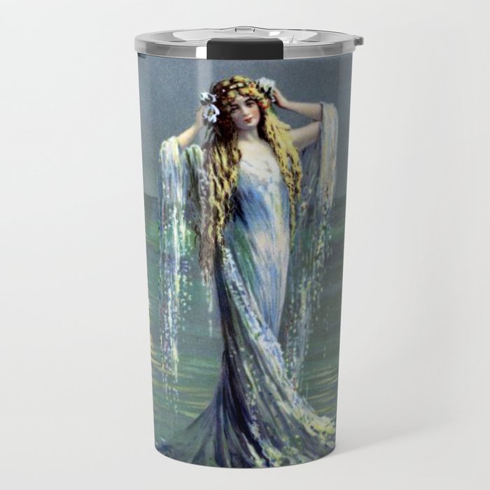 Vintage Mermaid Travel Mug Gallery Image 1
