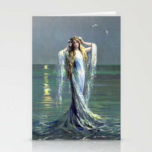 Vintage Mermaid Stationery Card Gallery Image 1