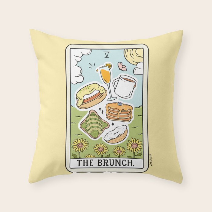 Brunch Reading Throw Pillow Gallery Image 6