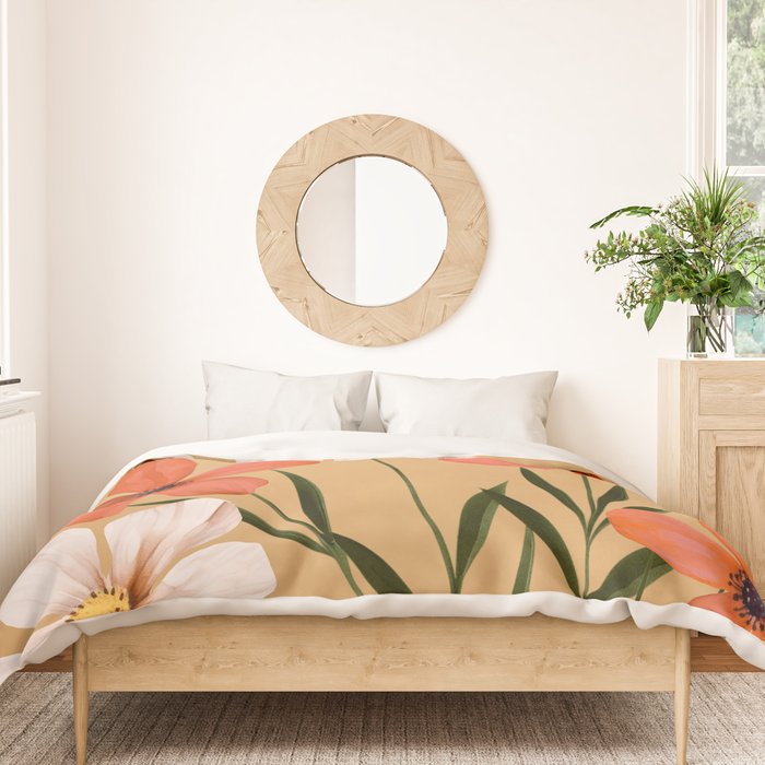 Pastel Petal Symphony Duvet Cover Gallery Image 3