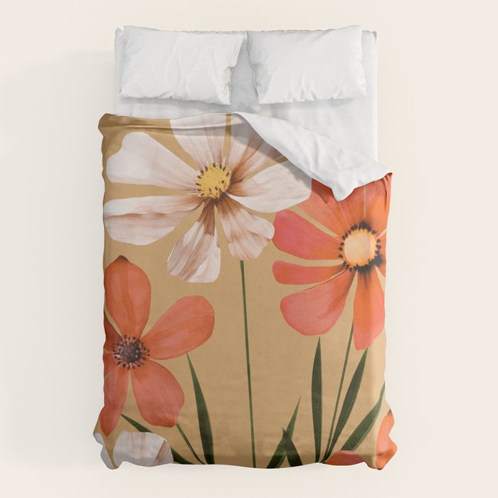 Pastel Petal Symphony Duvet Cover Gallery Image 1