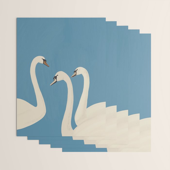 White Swans 3 Wrapping Paper Gallery Image 3