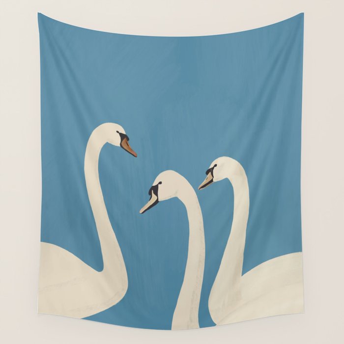 White Swans 3 Wall Tapestry Gallery Image 4
