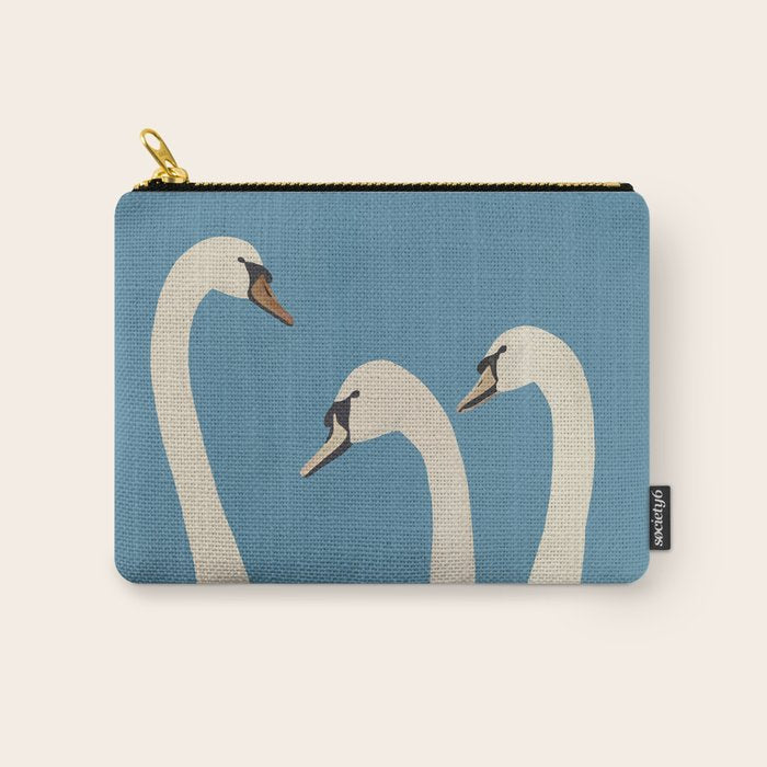 White Swans 3 Carry All Pouch Gallery Image 1