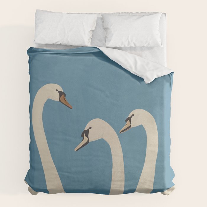 White Swans 3 Duvet Cover Gallery Image 2