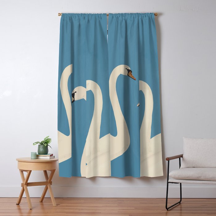 White Swans 3 Window Curtain Gallery Image 5