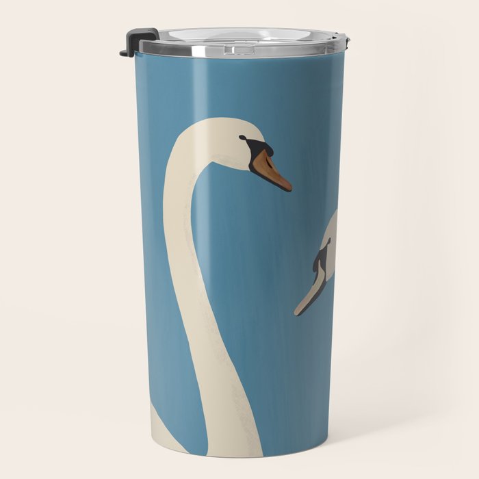 White Swans 3 Travel Mug Gallery Image 3