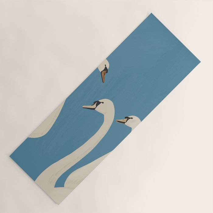 White Swans 3 Yoga Mat Gallery Image 1