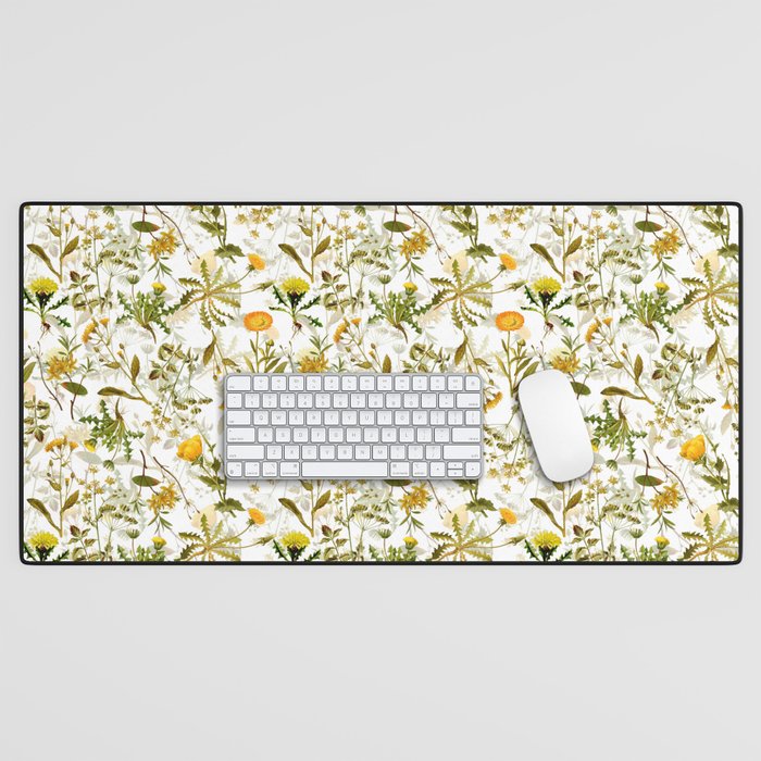 Vintage & Shabby Chic - Yellow Wildflowers Desk Mat Gallery Image 1