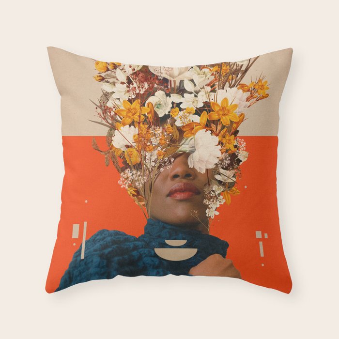 You are my Beige Orange Dreamfield Throw Pillow Gallery Image 6