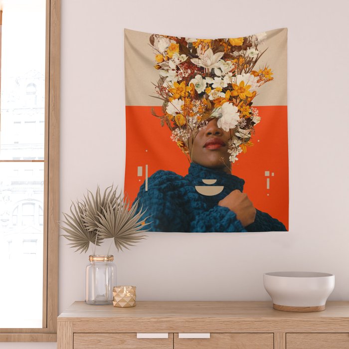 You are my Beige Orange Dreamfield Wall Tapestry Gallery Image 2