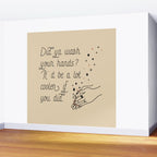Wash Your Hands in Black & Mauve Wall Mural Gallery Image 2