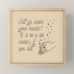 Wash Your Hands in Black & Mauve Mini Art Print Gallery Image 1