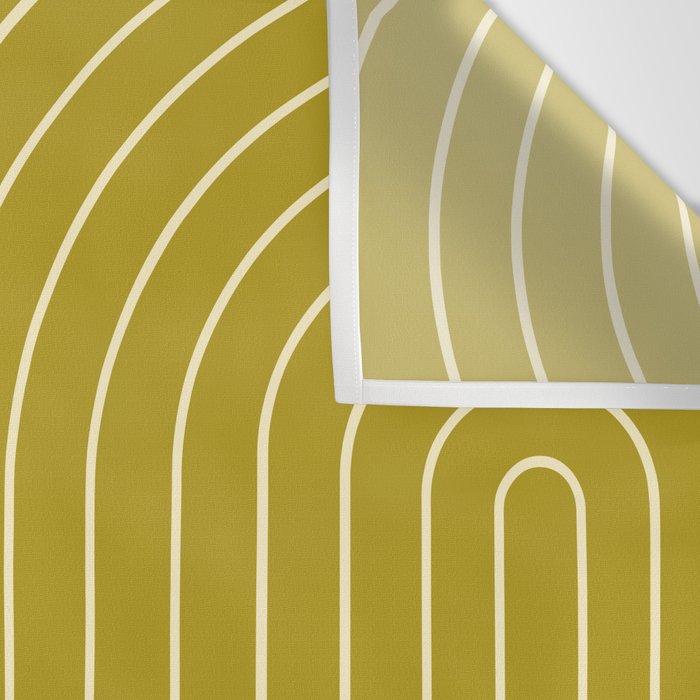 Minimal Line Curvature XVII Chartreuse Mid Century Modern Arch Abstract Wall Tapestry Gallery Image 3