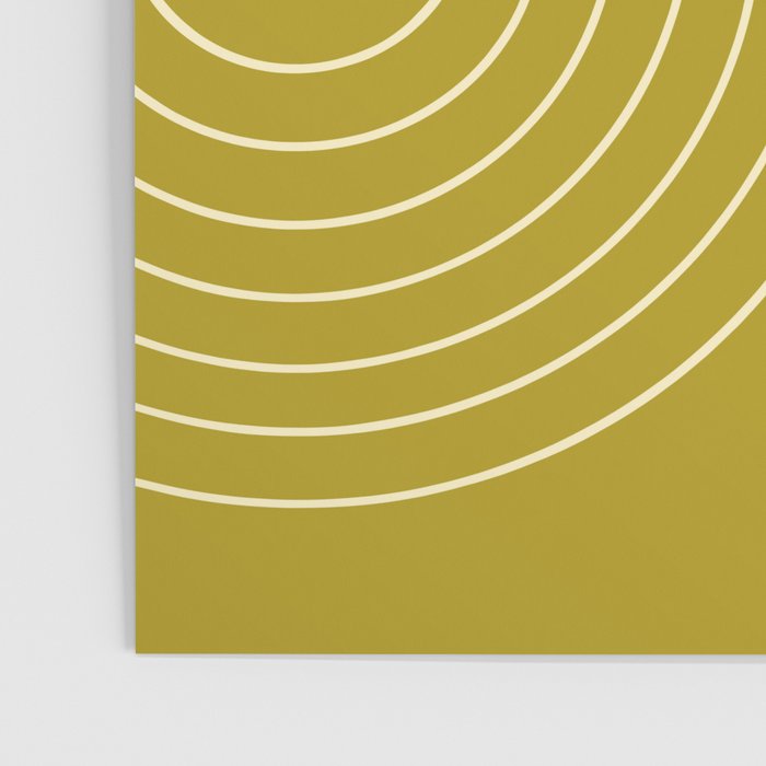Minimal Line Curvature XVII Chartreuse Mid Century Modern Arch Abstract Poster Gallery Image 3