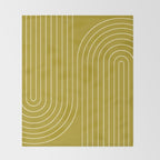 Minimal Line Curvature XVII Chartreuse Mid Century Modern Arch Abstract Throw Blanket Gallery Image 2